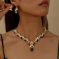 🎉 2026 Sale — Over 37,400 Sold!✨ Sparkling Teardrop Pendant Necklace and Earrings Set – Glamorous 💍
