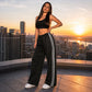 👖 2026 Sale — Over 39,000 Sold! 🧶 Women's Chic Striped Drawstring Track Pants