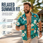 🎉 2026 Sale — Over 42 600 Sold!🌴 Men Hawaiian Shirt Tropical Floral Print Short‑Sleeve