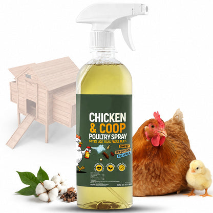 🐔 LIMITED-TIME 50% OFF! ✨ Botanical Poultry & Coop Care Spray – Pest Repellent, No Dust 🌿
