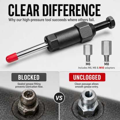 🔧 LIMITED-TIME 50% OFF! ⚙️ Heavy Duty Grease Fitting Cleaner Tool – Unclog Fast, Solid Build 🛠️