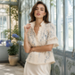 🎉 2026 Sale — Over 22,300 Sold!🌸 Women's Floral Print Ruffled V‑Neck Top