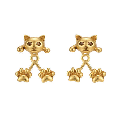 🎉 2026 Sale — Over 33,700 Sold!🐱 3D Cute Peeking Cat Stud Earrings