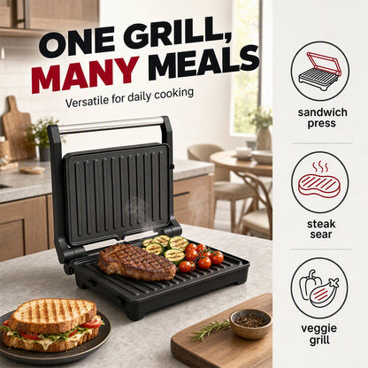 🥪 LIMITED-TIME 50% OFF! ⚡ Electric Panini & Sandwich Press – 180° Flat Grill, Fast Heating, Non-Stick Plates ✨