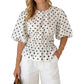🎉 2026 Sale — Over 33 900 Sold!👚 Women's Waist‑Defining Polka Dot Top