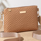 🎉 2026 Sale — Over 37,100 Sold!👜 Women Wave Embossed Crossbody Bag Set Wide Strap Commuter