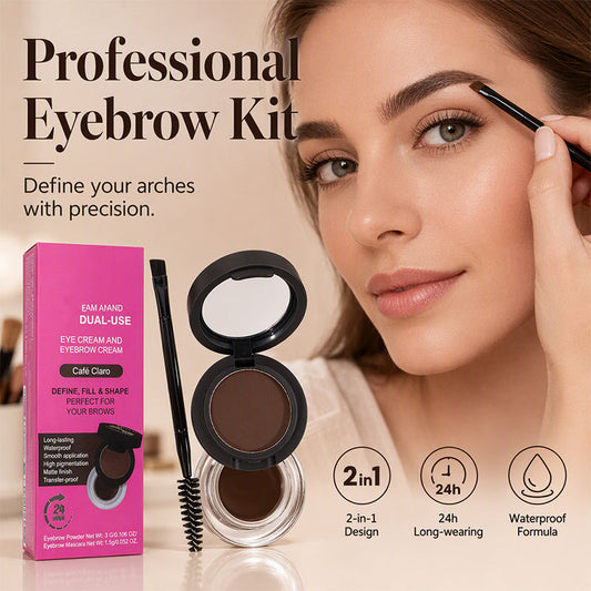 🎉 2026 Sale — Over 32 700 Sold!✍️ 2‑in‑1 Highly Pigmented Eyebrow Powder & Cream