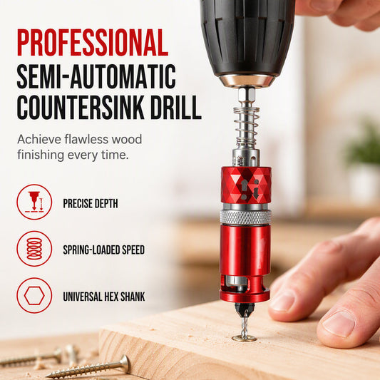🔨 2026 Sale — Over 19,400 Sold!🪚 Semi‑Automatic Countersink Drill Bits Set