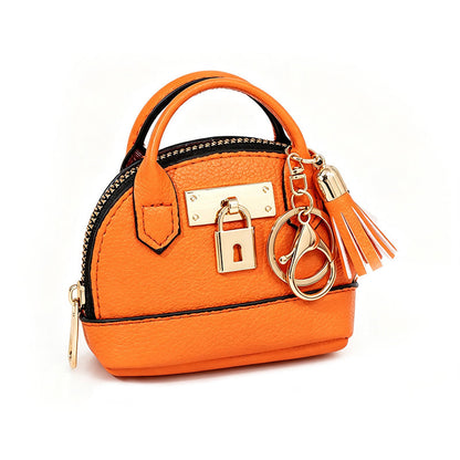 🎉 2026 Sale — Over 24,600 Sold!🐚 Mini Shell Bag Keychain PU Leather Lipstick Coin Purse