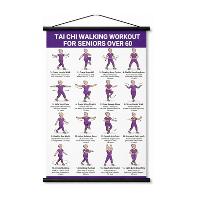 🎉 2026 Sale — Over 21,300 Sold!🧘 Tai Chi Workout Poster for Seniors