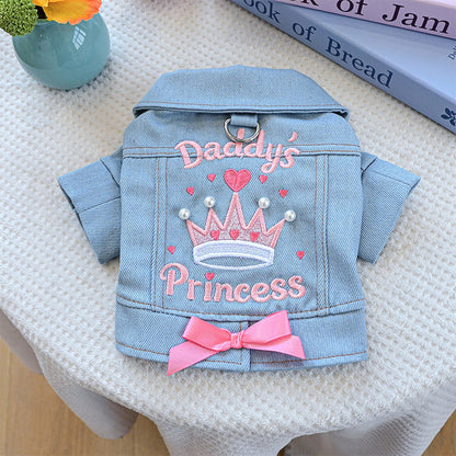 🎉 2026 Sale — Over 28 400 Sold!🔥 Cute Princess Denim Dog Jacket