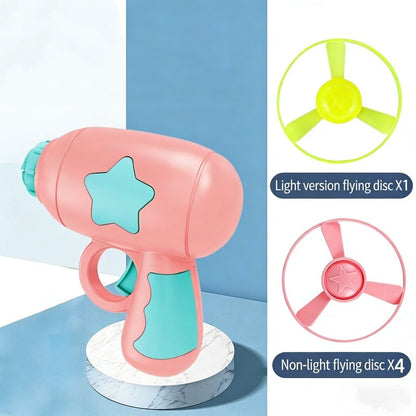 🎉 2026 Sale — Over 32,900 Sold!🛸 LED Flying Disc Launcher Gun Toy