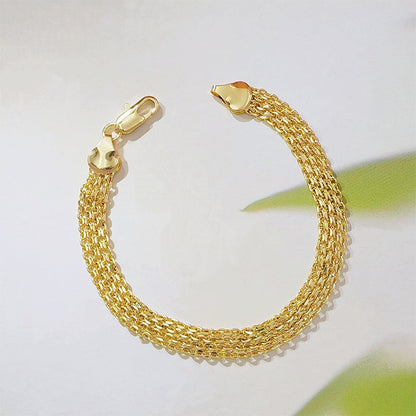 ✨ LIMITED‑TIME 50% OFF! 💫 14K Gold‑Plated Woven Mesh Bracelet – Glamorous, Eye‑Catching, Elegant ✨