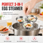 🎉 2026 Sale — Over 14,000 Sold! 🍳 3-in-1 Stainless Steel Egg Poacher – Poach, Steam, Bake – 304 Steel, Non-Stick Release, One Pan, Endless Breakfasts ✨
