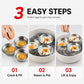 🎉 2026 Sale — Over 14,000 Sold! 🍳 3-in-1 Stainless Steel Egg Poacher – Poach, Steam, Bake – 304 Steel, Non-Stick Release, One Pan, Endless Breakfasts ✨