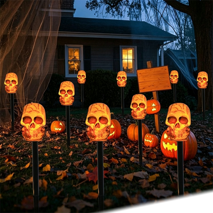 🎃 LIMITED‑TIME 50% OFF! 💀 Halloween Solar Skull Stake Lights – Spooky, Weather‑Proof, Easy‑Setup ✨