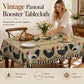 🍂 LIMITED‑TIME 50% OFF! 🐓 Rustic Vintage Rooster Tablecloth – Stylish, Waterproof, Atmospheric ✨