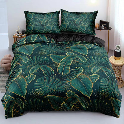 🌴 LIMITED‑TIME 40% OFF! ⚡ Tropical Palm Leaf Bedding Cover Set – Refreshing, Cozy, Stylish 🛏️