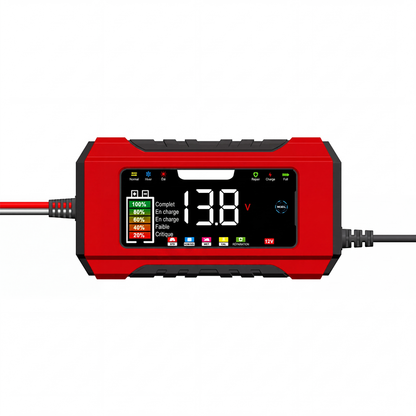 🚗 LIMITED-TIME 50% OFF! ⚡ Smart Car Battery Charger – 9-Stage Charge, Pulse Repair, LCD Display 🛡️
