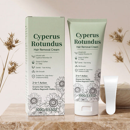 🌿 LIMITED-TIME 50% OFF! ✨ Gentle Cyperus Hair Removal Cream – Razor-Free, Botanical Formula, Silky Skin 🧴