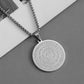 ✨ LIMITED‑TIME 50% OFF! ⚡ Stainless Steel Engraved Round Pendant Necklace – Tarnish‑Resistant, Polished, Two‑Tone ✨
