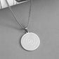 ✨ LIMITED‑TIME 50% OFF! ⚡ Stainless Steel Engraved Round Pendant Necklace – Tarnish‑Resistant, Polished, Two‑Tone ✨