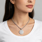 ✨ LIMITED‑TIME 50% OFF! ⚡ Stainless Steel Engraved Round Pendant Necklace – Tarnish‑Resistant, Polished, Two‑Tone ✨