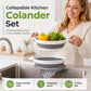 🥬 LIMITED‑TIME 50% OFF! ⚡ 3‑Piece Collapsible Colander Set – Foldable, Multi‑Size, Draining Base ✨