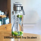 💧 LIMITED‑TIME 50% OFF! 💣 Large Capacity Portable Glass Water Bottle – Leak‑Proof, With Tea Infuser ✨