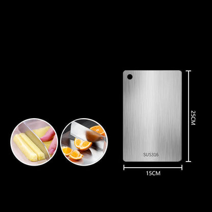 🥩 LIMITED‑TIME 50% OFF! ⚡Antibacterial Stainless Steel Cutting Board – 304 Material, Double‑Sided Usable ✨