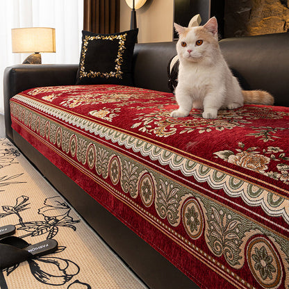 🛋️ LIMITED‑TIME 50% OFF! 🌸 Vintage Floral Chenille Sofa Cover – Non‑Slip, Plush, Decorative ✨