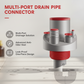 🔧 LIMITED‑TIME 50% OFF! ✨ Easy Install Multi‑Port Drain Pipe Connector – Odor‑Block, Quick Drain, Tool‑Free ✨