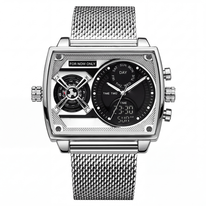 ⌚ LIMITED‑TIME 50% OFF! ✨ Men's Square Luminous Watch with Dual Chronograph – Quartz Precision, 30M Water Resistant ✨