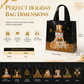 🎄 LIMITED‑TIME 50% OFF! ✨ Black Christmas Non Woven Gift Tote Bag – Gold Foil, Reusable, Sturdy Handles 🎁