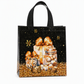 🎄 LIMITED‑TIME 50% OFF! ✨ Black Christmas Non Woven Gift Tote Bag – Gold Foil, Reusable, Sturdy Handles 🎁