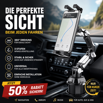 🚗 LIMITED‑TIME 50% OFF! ✨ 360° Rotatable and Adjustable Car Cup Holder – Flexible, Stable, Space‑Saving ☕