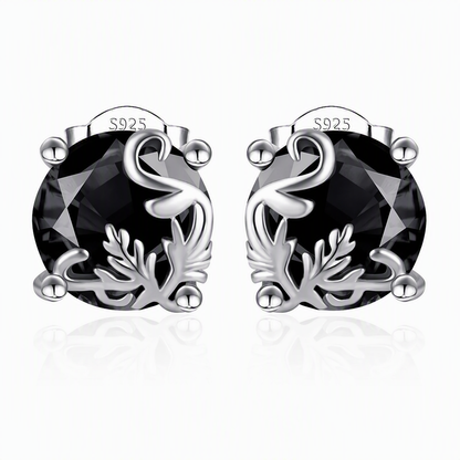 🖤 LIMITED-TIME 50% OFF! ✨ 1 Pair of Silver Tone Gothic Vine Pattern Round Stud Earrings – Mysterious, Hypoallergenic, Lightweight ✨