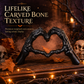 💀 LIMITED‑TIME 50% OFF! ✨ Halloween Resin Skeleton Figurine – Heart Hand Gesture, Gothic, Desktop Decor 🖤