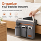 🛏️ LIMITED-TIME 50% OFF! ✨ Minimalist Felt Bedside Organizer Bag – Stable Mount, Multi-scene, Tidy Storage 📚