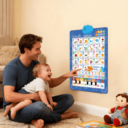 🔤 LIMITED-TIME 50% OFF! ✨ Bilingual Talking Alphabet Wall Chart – English & Spanish, Interactive Sound, PVC Educational Poster 🎓