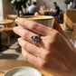 💍 LIMITED-TIME 50% OFF! ⚡ Vintage Floral Black Gemstone Ring – Boho Elegance 🖤