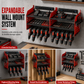 Wall Mounted Power Tool Organizer and Drill Storage Rack with Hooks and Battery Holder for Garage