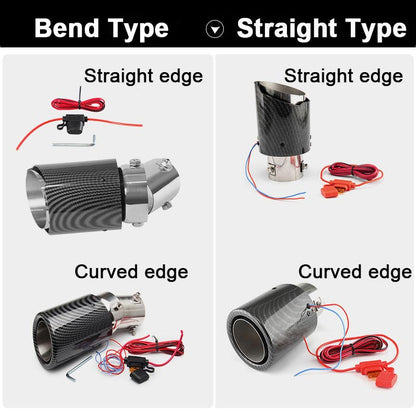 🔥 LIMITED-TIME 50% OFF! ⚡ Universal LED Car Exhaust Muffler Tip – Fire-Breathing Light Effect ✨