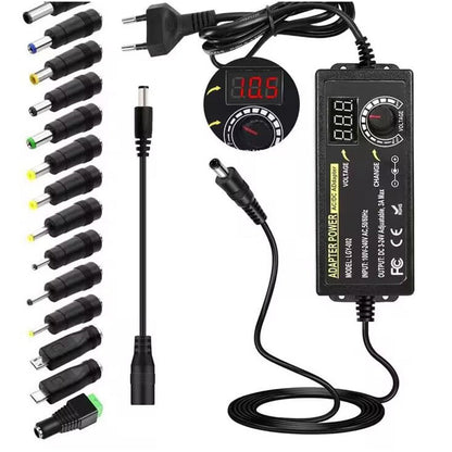 ⚡ LIMITED-TIME 50% OFF! ✨ Adjustable 3V‑24V 3A AC/DC Power Adapter – Digital Display, Multi‑Device 📺