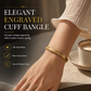 🌸 LIMITED-TIME 50% OFF! ⚡ Titanium Steel Bangle – 18K Plated With Engraved Text ✨