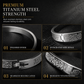 🌸 LIMITED-TIME 50% OFF! ⚡ Titanium Steel Bangle – 18K Plated With Engraved Text ✨