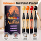 🎃 LIMITED-TIME 50% OFF! ✨ Quick-Dry Halloween Nail Polish Pen Set – Water-Based, Odor-Free, Precise Nail Art 💅
