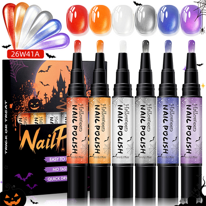 🎃 LIMITED-TIME 50% OFF! ✨ Quick-Dry Halloween Nail Polish Pen Set – Water-Based, Odor-Free, Precise Nail Art 💅
