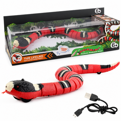 🐍 LIMITED-TIME 50% OFF! 🎉 Smart Sensing Electric Snake Toy – Obstacle Avoidance, Lifelike, Durable ✨