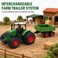 🚜 LIMITED-TIME 50% OFF! 🚛 Large Kids Farm Tractor Toy Set – Friction Powered, Swap Trailers, Drop Resistant ✨